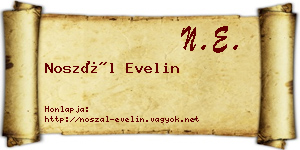 Noszál Evelin névjegykártya